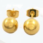 FSE00W62  3-6mm shiny ball EARRING STUD