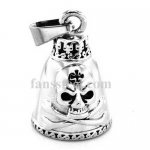 FSP17W94 CROSS BONE SKULL RIDER bell biker Pendant