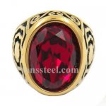 FSR13W36 wemen flower ring with red stone ring