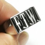 3SBSL Customized 3 Letters Name ring Personalized Initials Monogram Gift