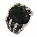 FSR13W40 wemen eagle claw hold the black stone ring