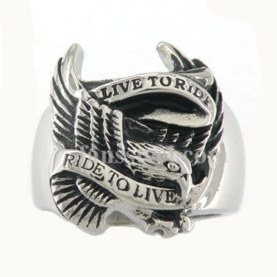 FSR08W35 ride to life spirit eagle motor cycle biker ring