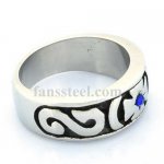 FSR11W09BL tribal flower cross band Ring 