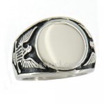 FSR07W39 Engravable Signet spirit eagle Ring 