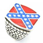 FSR20W31 dotted enamel stars letter X Ring