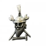 FSP18W82  Cross Spanner Hammer  Skull Pendant