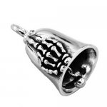 FSP18W04 middle finger hand signal bell biker Pendant