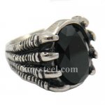 FSR13W40 wemen eagle claw hold the black stone ring