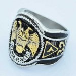 FSR14W08 freemasonry 32 degree eagle scout s ring