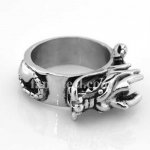 FSR08W03B Spiral Dragon Chinese Zodiac Sign ring 