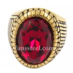 FSR13W37 oblique slash with red stone ring