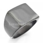 FSR05W24B engravable plain Square signet ring