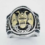 FSR14W08 freemasonry 32 degree eagle scout s ring