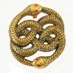 FSP16W98G  Annular snake masonic pendant