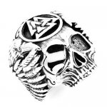 FSR20W80 eagle wings claw skull ring