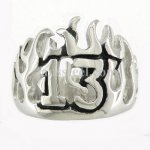 FSR11W02  13 evil flame biker ring