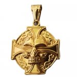 FSP18W67 Cross Skull Pendant