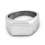 FSR13W21 engravalbe rectangle plain signet ring