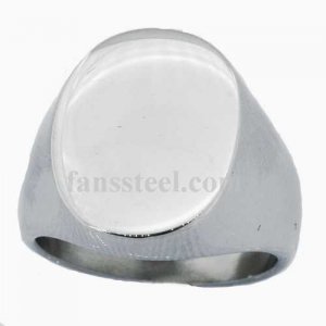 FSR06W21 engravable plain oval signet ring