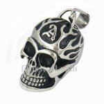 FSP16W60 flame skull biker Pendant 