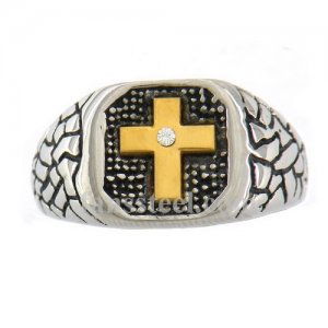 FSR07W73B Latin Cross Signet Ring