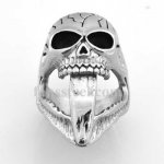 FSR07W72 Skull Medallion skeleton gothic Ring