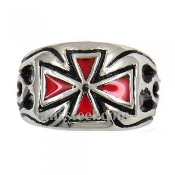 FSR10W65R flame iron german cross Ring