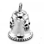 FSP17W93R diamond 13 skull rider bell biker Pendant