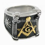 FSR09W77G  sunshine  Pillar masonic ring 