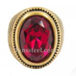 FSR13W38 wemen circle around with red stone ring