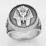 FSR14W32 palm tree indian chief head ring