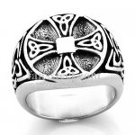 FSR20W22 tribal flower cross round Ring