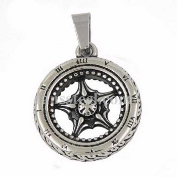 FSP17W64 Strap Roman Numerals Tire Wheel pendant