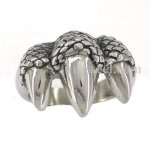 FSR00W80B Eagle claw Medallion Ring