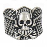 FSR11W70 Wing Skull biker ring