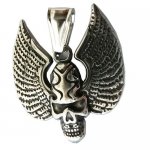 FSP18W56 Wings Skull Pendant