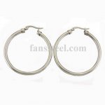 FSE14PR14 shiny hollow hoop earring