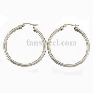 FSE14PR14 shiny hollow hoop earring