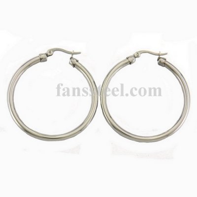 FSE14PR14 shiny hollow hoop earring