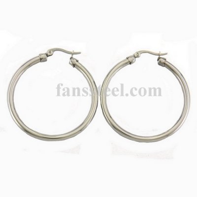 FSE14PR14 shiny hollow hoop earring