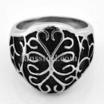 FSR08W67 Repousse Spiral Vine  flower Ring