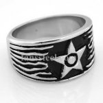 FSR08W53 Repousse Shining Star Wave  Ring