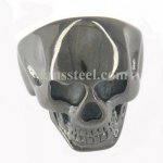 FSR09W02B  teeh open smiling skull ring 