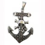 FSP19W55  Skull Anchor Pendant