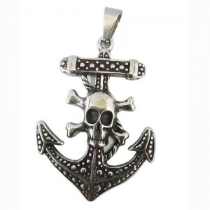 FSP19W55 Skull Anchor Pendant