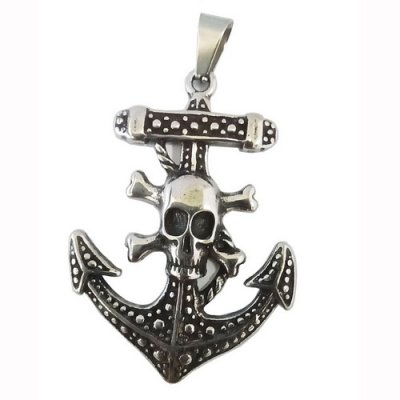 FSP19W55 Skull Anchor Pendant