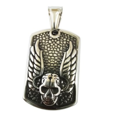 FSP19W09 Wings Skull Pendant