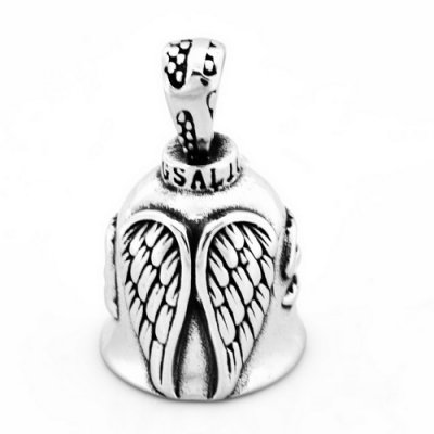 FSP17W90 USA angel wings bell biker Pendant