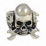 FSR09W13  spanner wrench skull biker ring 