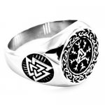 FSR20W95 Helm of Awe Viking valknut knot of the slain Valknot ring